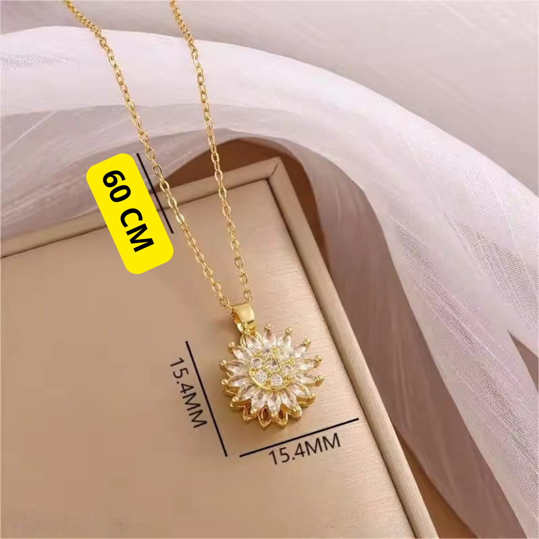 SET GIRASOL DE LUJO : COLLAR Y ANILLO