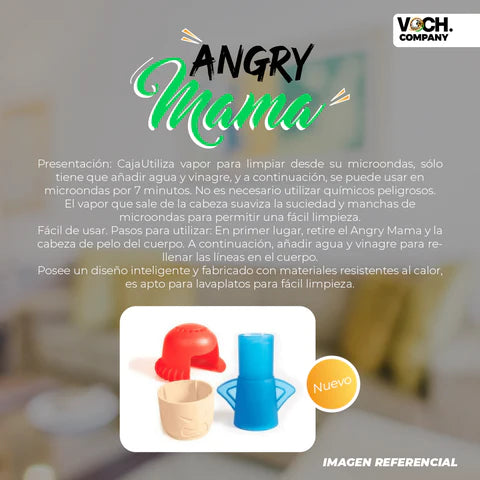 💧 ANGRY MAMA LIMPIADOR PARA MICROONDAS 💧