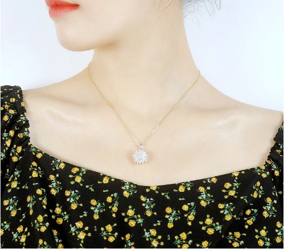 SET GIRASOL DE LUJO : COLLAR Y ANILLO